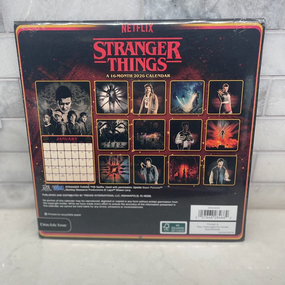 NEW Netflix Stranger Things 2026 16 Month Calendar - Picture 2 of 2